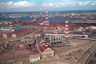 Kawasaki Seitetsu Chiba Steelworks (Now: JFE Steel East Japan Works Chiba District) No. 6 Blast Furnace & Hot Blast Furnace Foundations