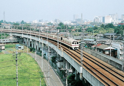 Keio Imperial Railway Line Kitano Station Vicinity Continuous Multi-level Crossing