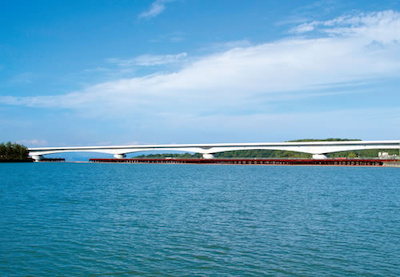 Construction on Upper Portion of Arihogawa Ohashi Bridge