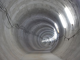 Moriguchi section of underground river in Northern Neya River Basin